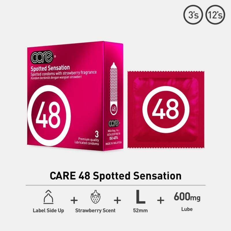 CARE 48 Spotted Sensation Dotted Condom